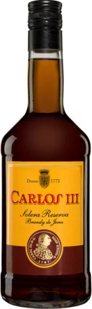 Brandy »Carlos III« Solera Reserva - 0,7 L. 1 Brandy »Carlos III« Solera Reserva - 0,7 L.